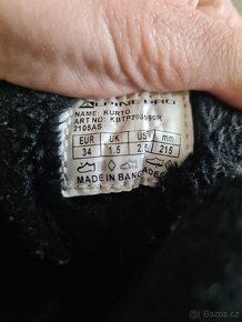 Zimní boty dětské s kožíškem, velikost 34 top stav - 4