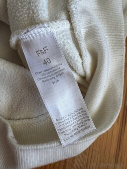 Fleecová bílá mikina F&F 40 - 4