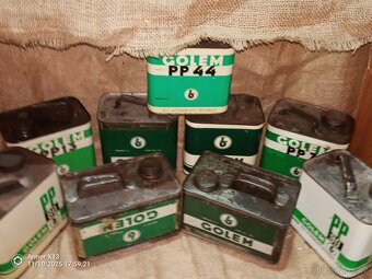 Československé plechovky od oleje GOLEM set 16ks - 4