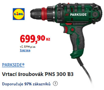 Vrtací šroubovák PNS 300 B3 Parkside - 4