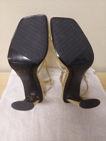 Dámské Sandály ZARA HIGH-HEEL METALLIC Zlaté | 351HKIVTG - 4