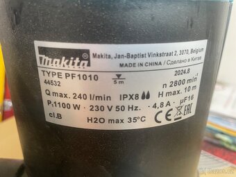 Ponorné čerpadlo Makita PF1010 240l/min., 1100W - 4