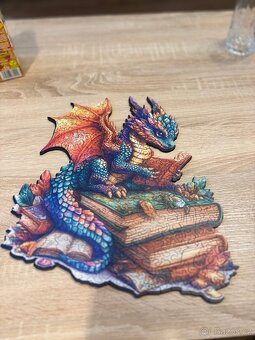Dřevěné puzzle s motivem draka - 4