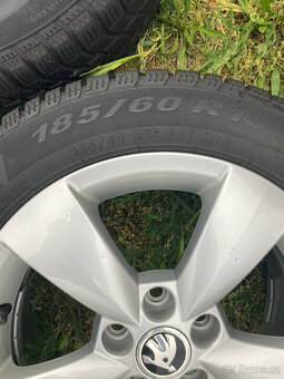 Alu kola 5x100 Škoda Fabia 3 se zimními pneu 185/60 R15 - 4