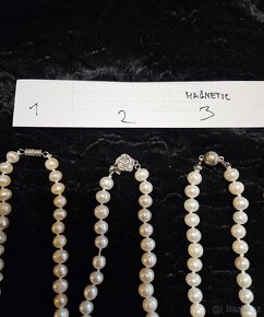 Perlové náhrdelníky (neznačené, různé uzávěry) - 4