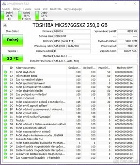 HDD disk TOSHIBA 250Gb 2,5"SATA 9mm, do notebooků i PC - 4