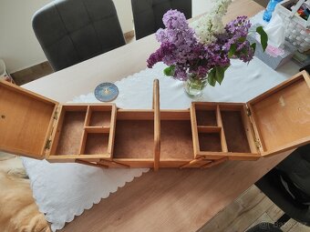 Kazeta, box na šití ze dřeva - 4