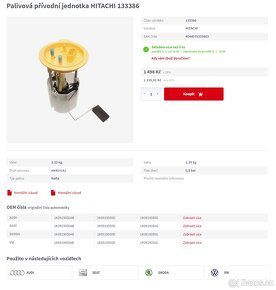 Palivové čerpadlo HITACHI 133386 - 4