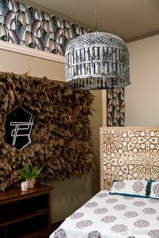 lampa kovová velká indie modrá obývací pokoj ložnice kuchyň - 4