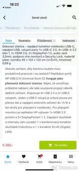 HP USB-C/A Universal Dock G2 top stav - 4