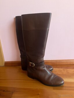 Hnědé kozačky vel. 38, značka Cole Haan - 4