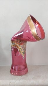 Deformovaná váza zlacená vysoký smalt - 4