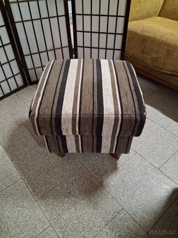 Křeslo ušák s taburetem - 4