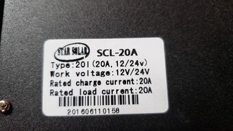 Solární regulátor 20A nabíjení s LED displejem 12V24V Auto - 4