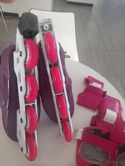 dětské kolečkové brusle Oxelo + chrániče - 4