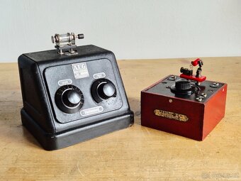 Starožitná rádio krystalka, 2 ks, CENA ZA OBA KUSY - 4