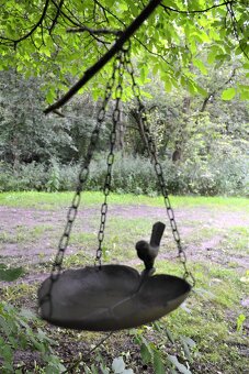 Litinové pítko LIST S PTÁČKEM - 4