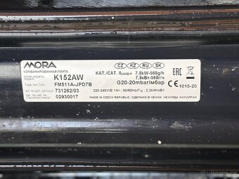Sporák Mora K 152 AW - 4