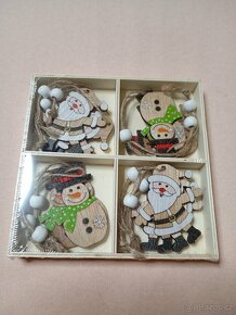 umělý adventní věnec na dveře 28cm+ hák na dveře,nové dřevěn - 4
