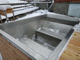 Koupací sud,vana.nerezový bazén - 4