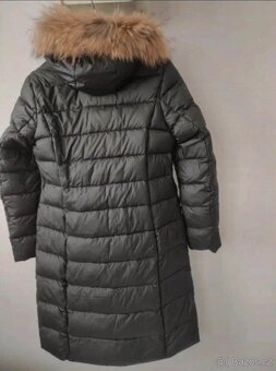 Nový dámský kabát s pravou kožešinou,  bunda vel M - 4