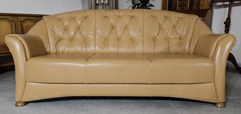 Kožená sedací souprava 3+1+1+ taburet. - 4