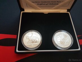ANGLIE - 2002 & 2003 Royal Celebration stříbro Proof 2 x £5 - 4