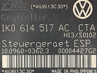 Řídící jednotka ABS 1K0614517AC VW Golf 5 kombi r.v. 2009 - 4