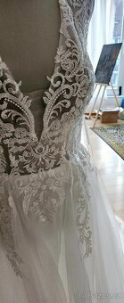Krásné nové princeznovské svatební šaty -m/l 40/42 - 4