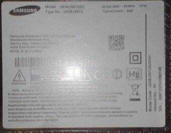Prodam Samsung UE48J5672 SU-121cm FullHD DVB-T2 Smart WiFi L - 4