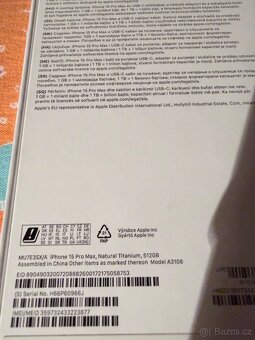 Krabičky iPhone 15 a 17 pro max 512gb - 4
