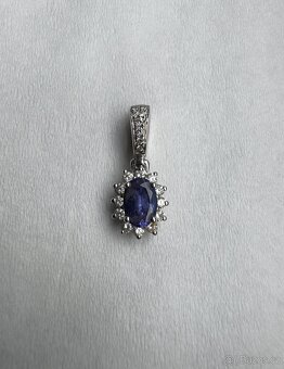 Šperk z bílého zlata s tanzanitem a diamanty Alo Diamonds - 4