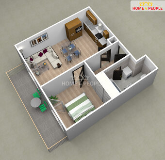 Pronájem bytu 2+kk, 50m2, Milovice - 4