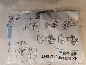 Dveře bílé na skříň Ikea PAX vč kovového uchytů a pantů - 4