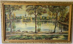 Prodám obraz Vojtěch Angyal rozměr 41 x 58 cm - 4