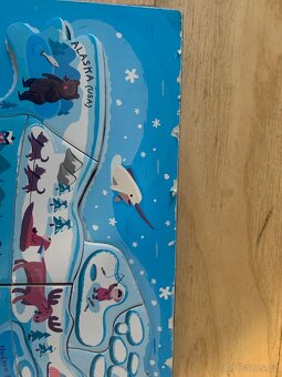 Dřevěné puzzle mapa světa - 4