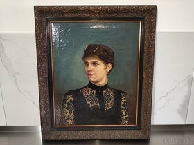Obraz Olej na plátně rok 1887 - Zámecký obraz vysoké kvality - 4