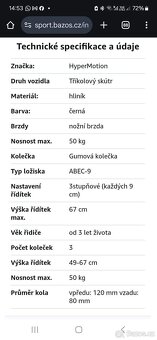 Prodám koloběžku HYPER MOTION - 4