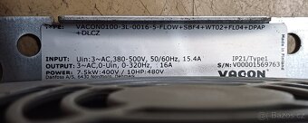 Frekvenční měnič 7.5KW - VACON0100-3L- 0016-5-FLOW - 4