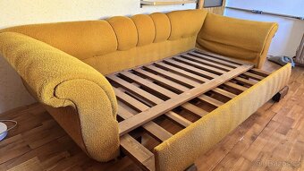 Sedací souprava - roztahovací gauč s matrací a 4 křesla péro - 4