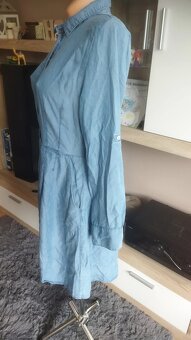 Krásné modré džínové šaty propínací na knoflíky 2XL - 4