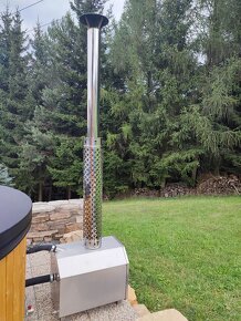 Koupací sud s hydromasáží, aeromasáží (externí kamna)) - 4