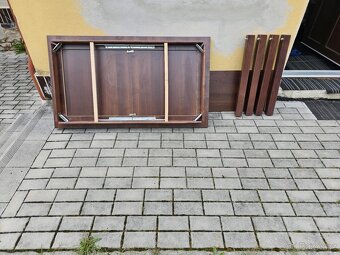 Rozkládací hnědý stůl 80x140-180cm - 4