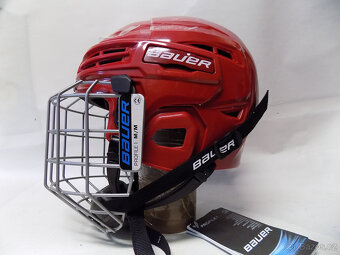 Hokejová helma Bauer IMS 5.0 s mřížkou (černá L + červená M) - 4