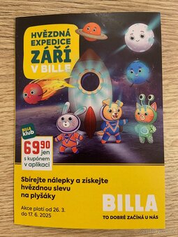 Billa samolepky svítící plyšáci. - 4