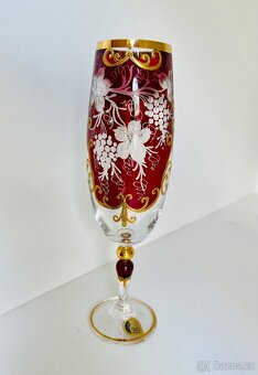 Novoborské sklo - skleničky na sekt - 4