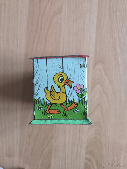 Starožitná retro plechová pokladnička na mince - 4