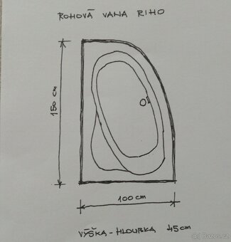 Rohová vana RIHO - 4
