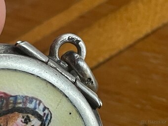 starožitna strieborná madonka +ruženec - 4