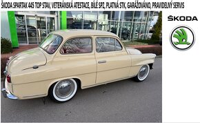 Škoda Spartak 445 1958, TOP, Veteránská atest., bílé SPZ - 4